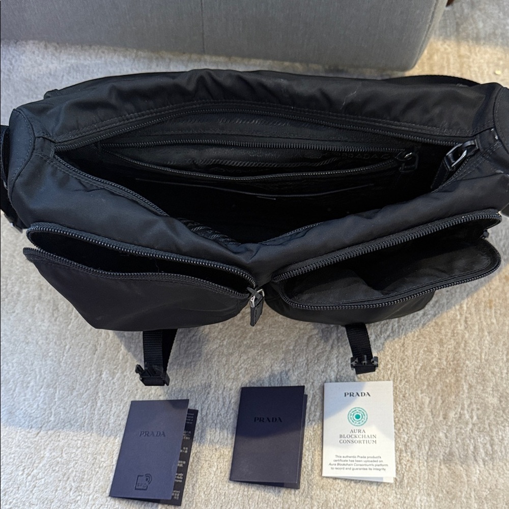 Prada Nylon Messenger Bag in Black - Picture 4 of 6